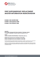 First Supp RMIM BOSWM Core Funds First Supp RMIM BOSWM Core Funds