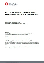 First Supp RMIM - BOSWM Emerging Market Bond Fund & BOSWM Asian Income Fund First Supp RMIM - BOSWM Emerging Market Bond Fund & BOSWM Asian Income Fund