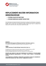 RMIM - BOSWM Emerging Market Bond Fund & BOSWM Asian Income Fund RMIM - BOSWM Emerging Market Bond Fund & BOSWM Asian Income Fund
